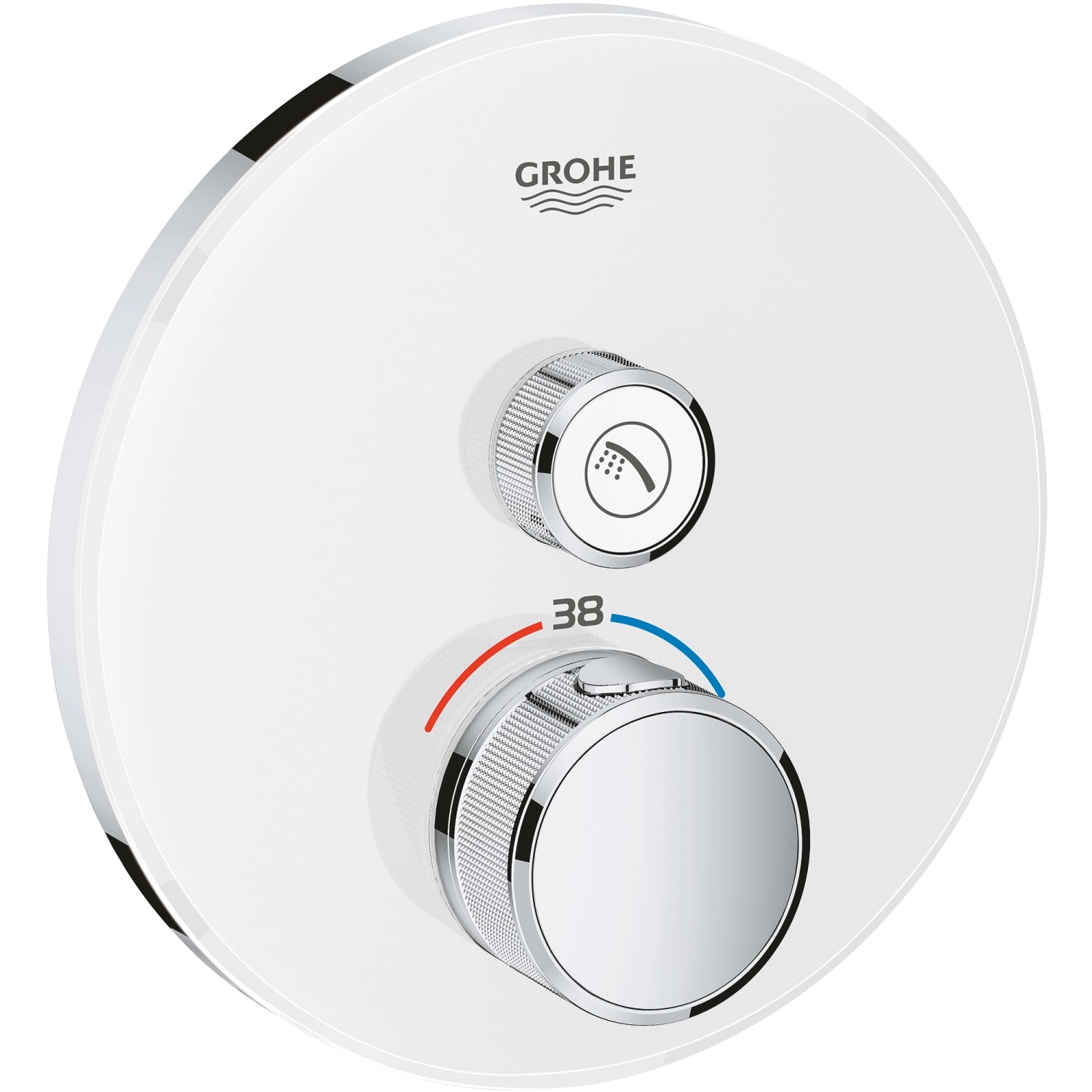 Grohe Thermostat Grohtherm SmartControl Mit 1 Absperrventil Moon White