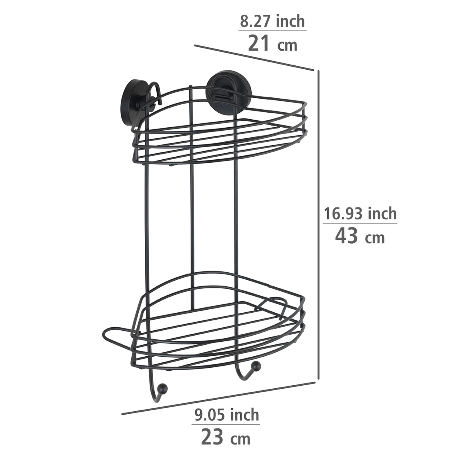 Wenko Eckregal Vacuum Loc Etagen Schwarz Kaufen Bei Obi