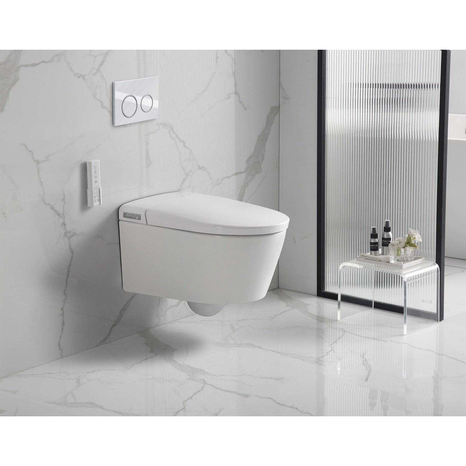 Verosanpro Dusch Wand Wc Komfort Divino Mit Wc Sitz Sp Lrandlos Wei