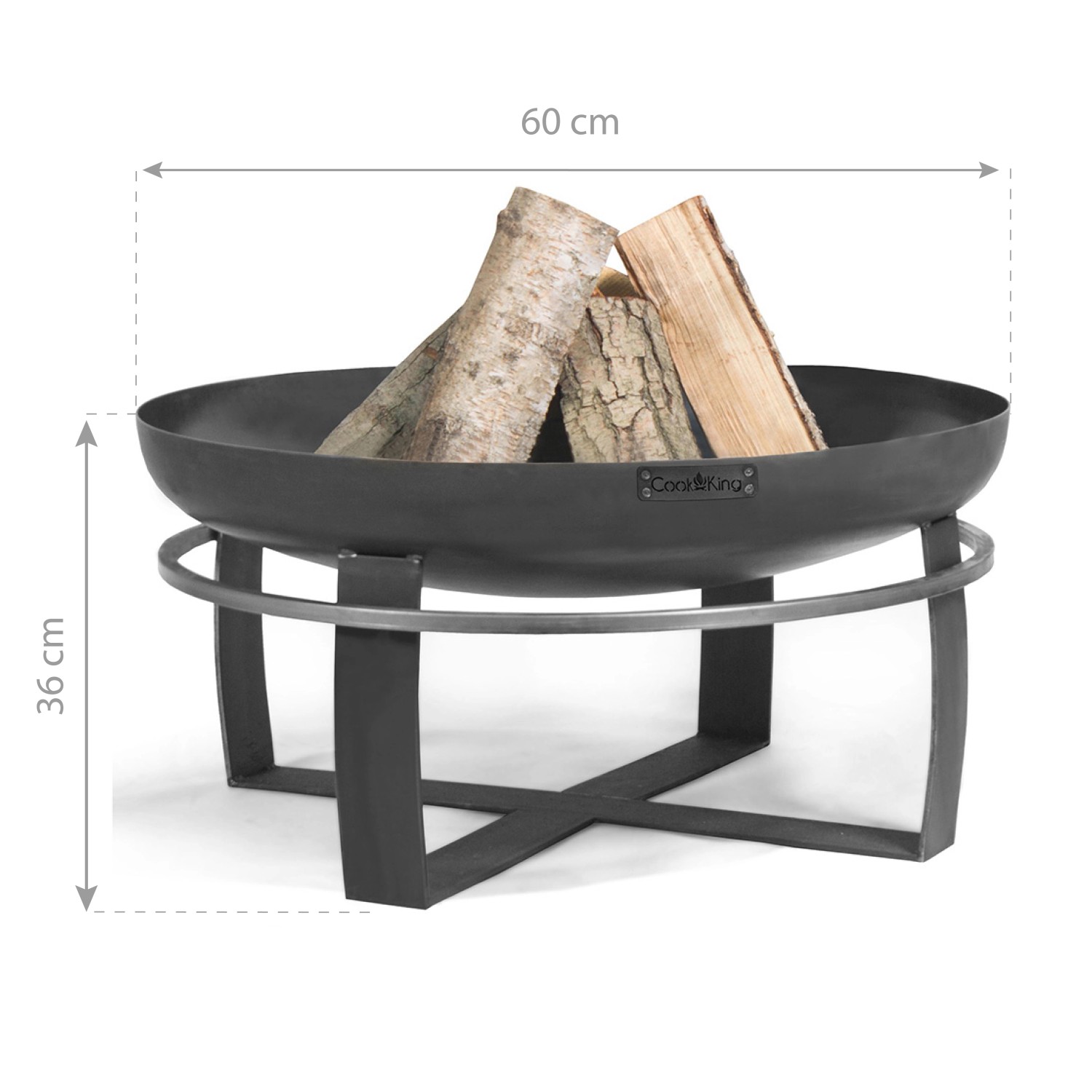 CookKing Feuerschale Stahl Viking Ø 60 cm x 36 cm Schwarz kaufen bei OBI