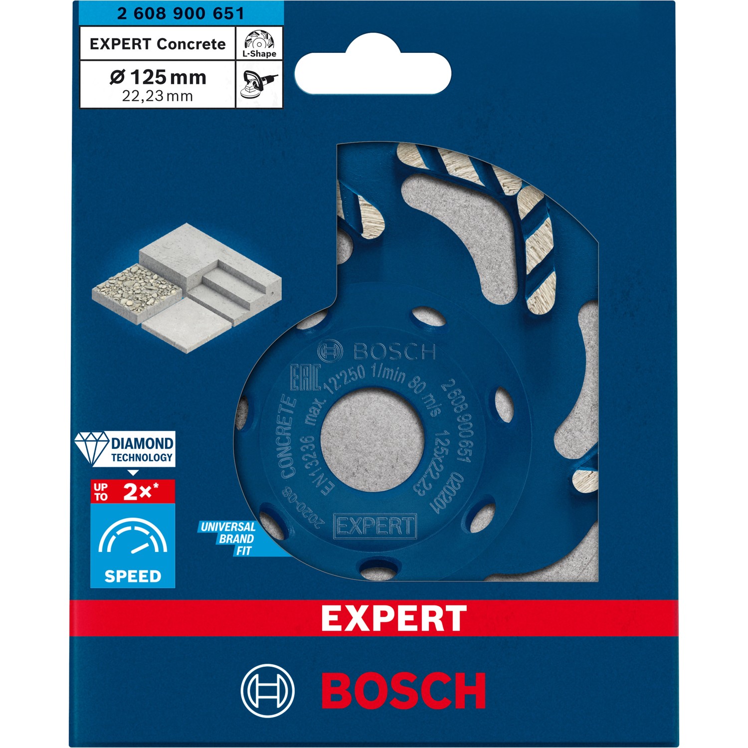 Bosch Expert Diamanttopfscheibe für Beton 125 mm x 22 23 mm kaufen bei OBI