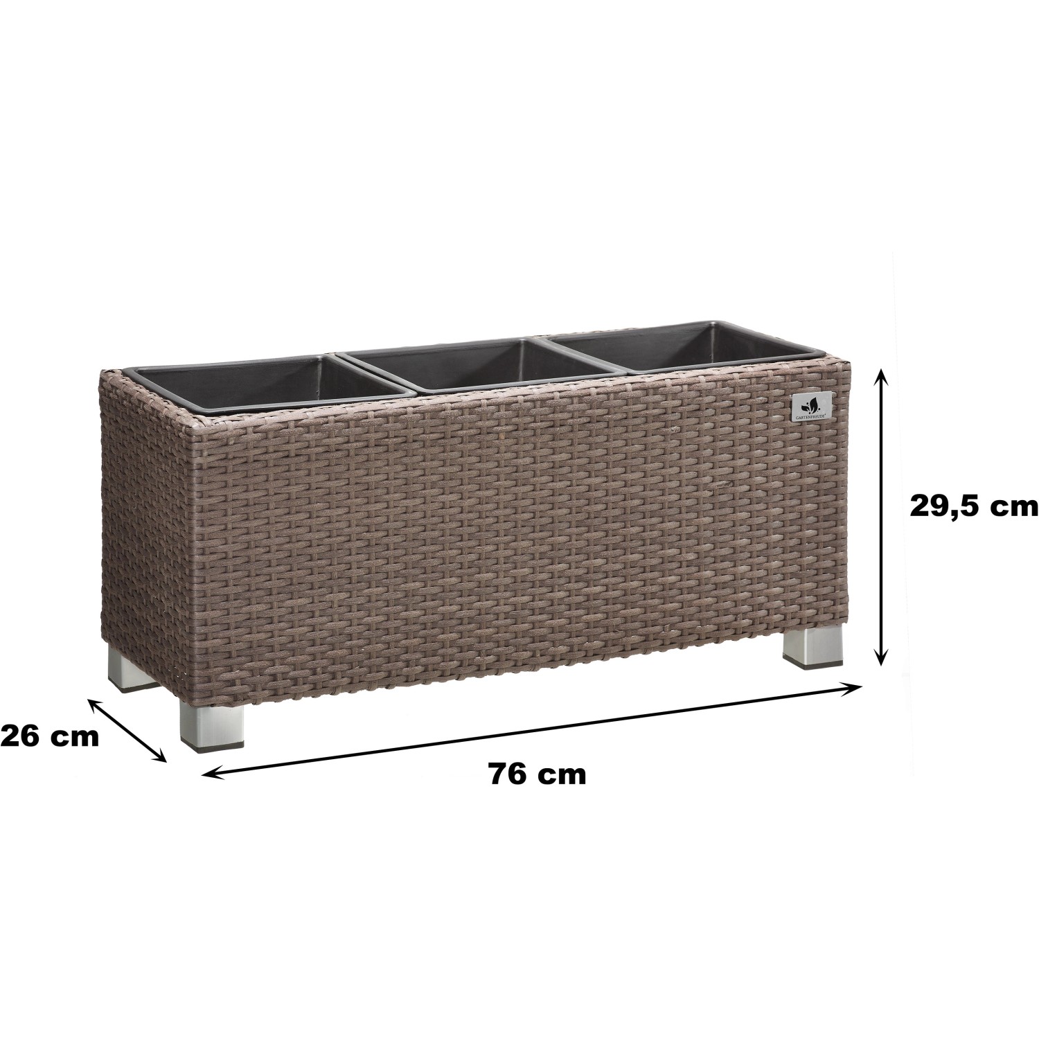 Gartenfreude Pflanzk Bel Polyrattan Cm X Cm Mocca Kaufen Bei Obi