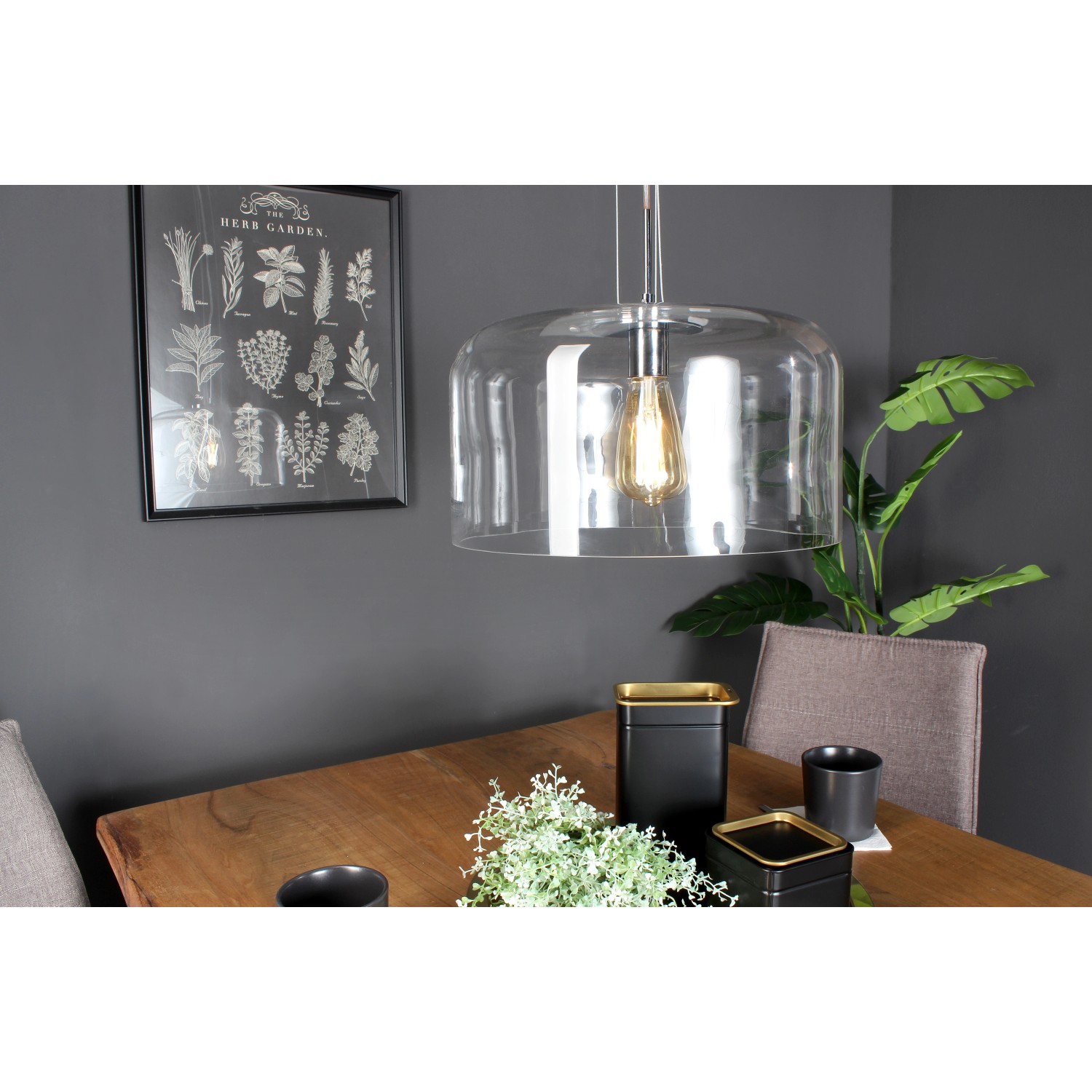 Luce Design Pendelleuchte Gibus 1 flammig Transparent Ø 30 cm kaufen