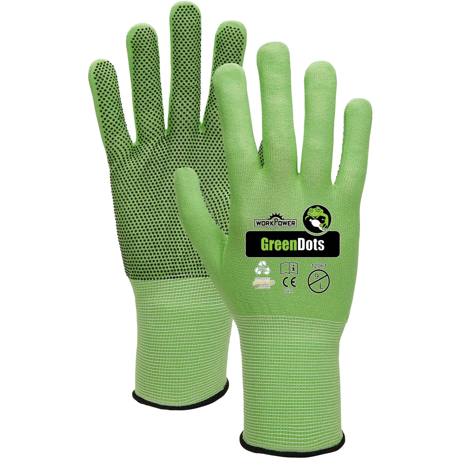 Workpower Handschuh Green Dots 12061 Grün Gr 7 kaufen bei OBI