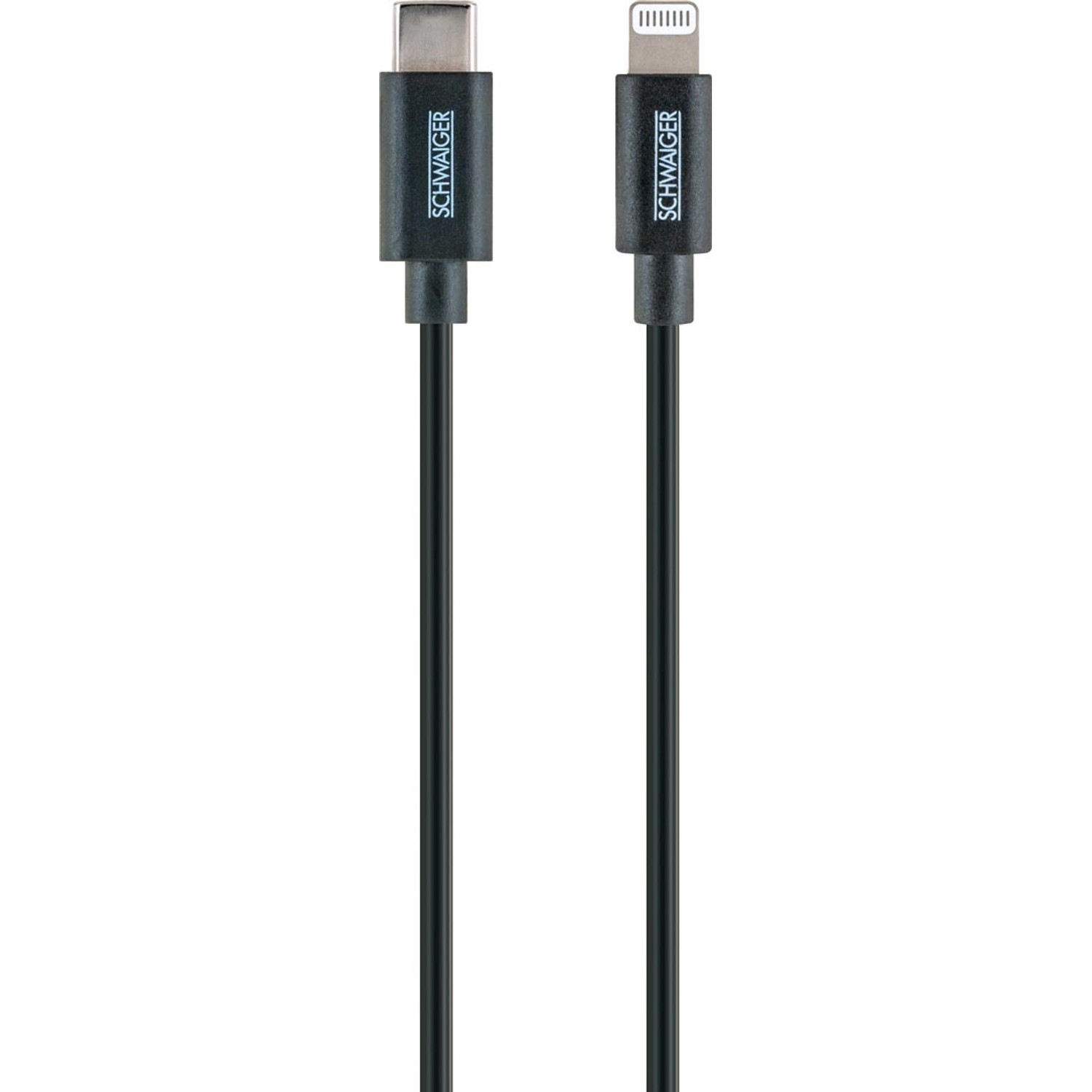 Schwaiger Apple Lightning Sync Und Ladekabel Schwarz 0 5 M Kaufen Bei OBI