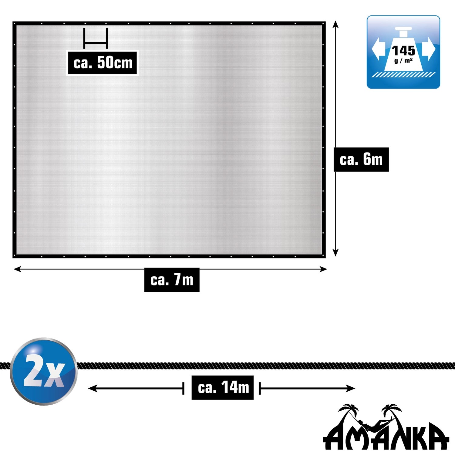 Amanka Aluminium Schattennetz X M Kaufen Bei Obi