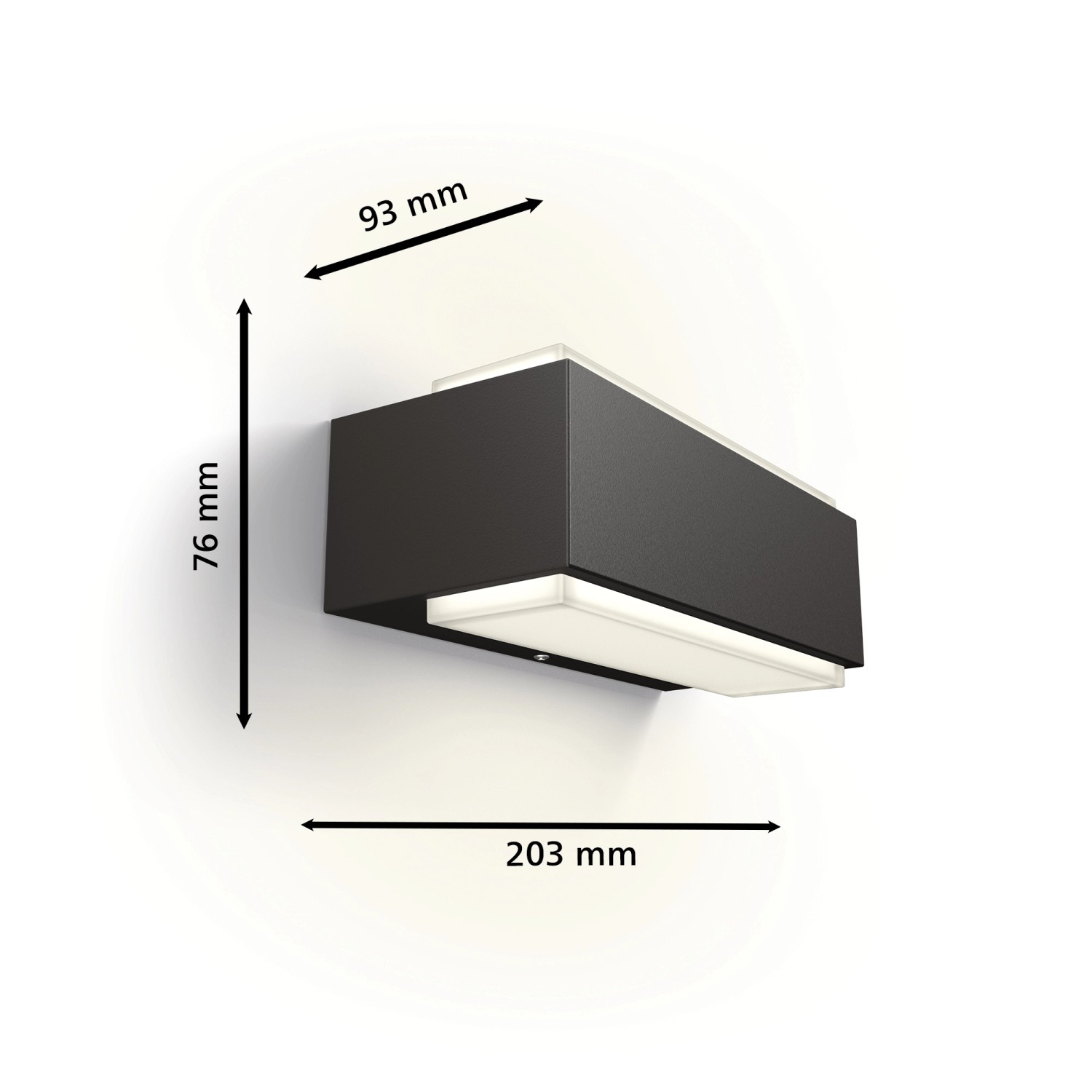 Philips Outdoor LED Wandleuchte Stratosphere Up Down 3 8 W Anthrazit