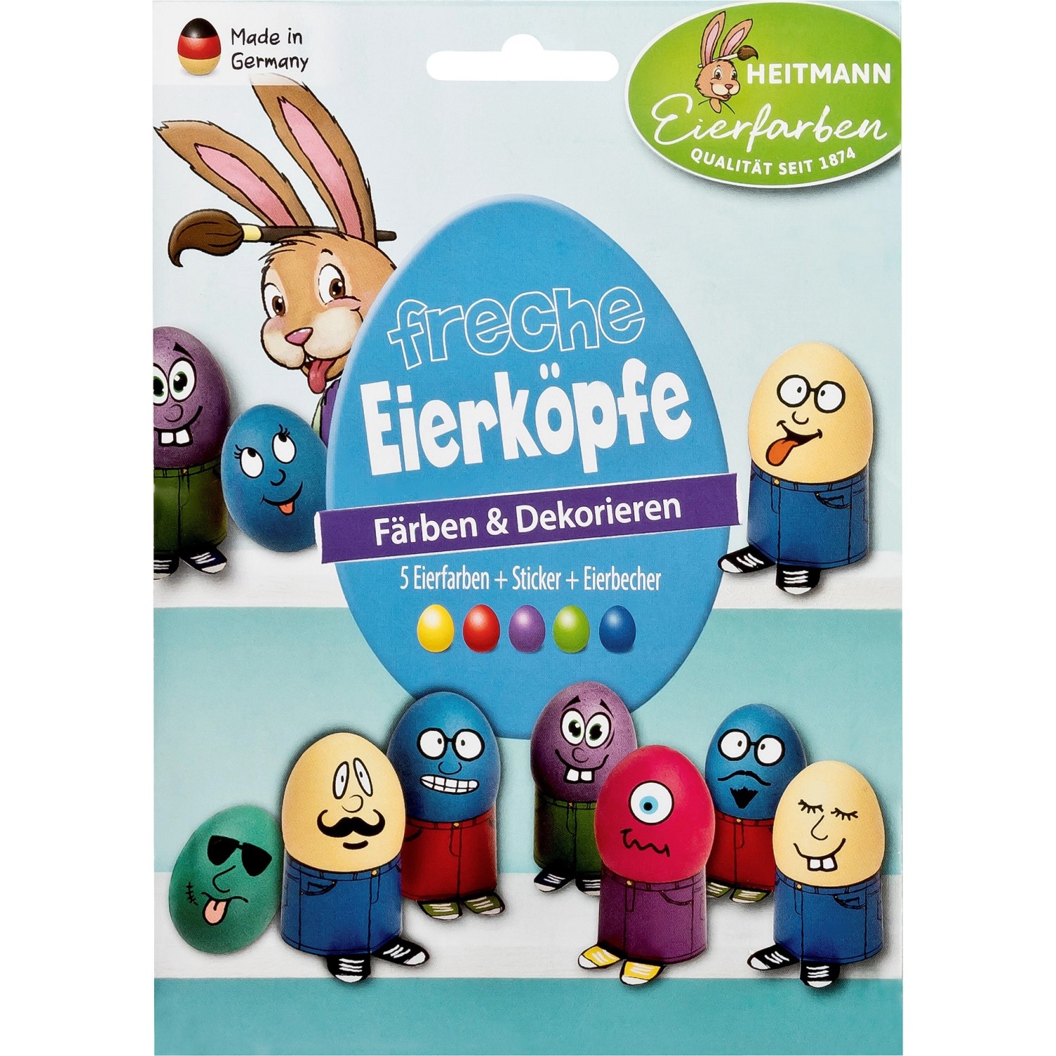 Brauns Heitmann Eierfarben Farb und Bastelset Freche Eierköpfe 5