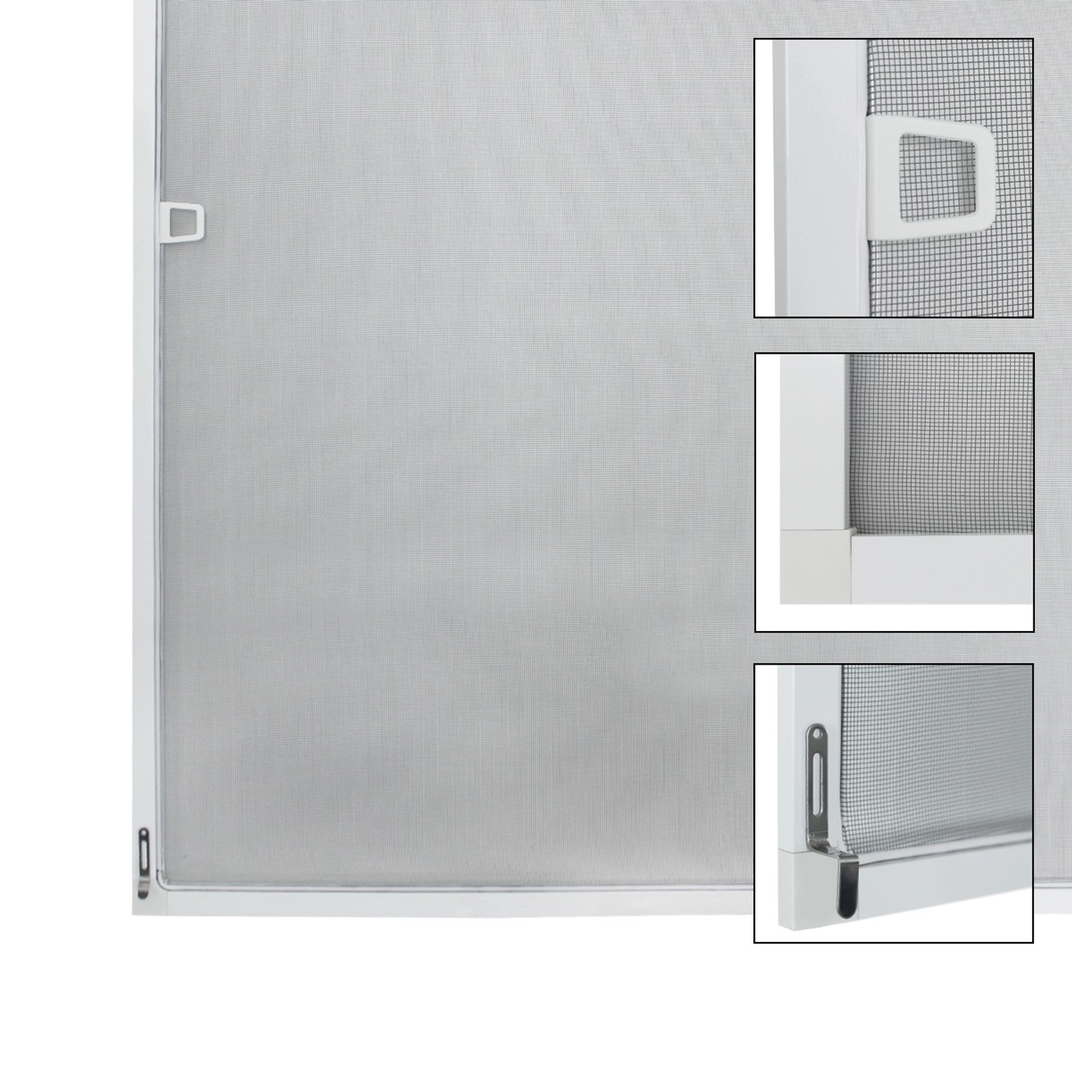 ECD Germany 1Er Pack Fliegengitter Mit Rahmen Aus Aluminium 100 X 120