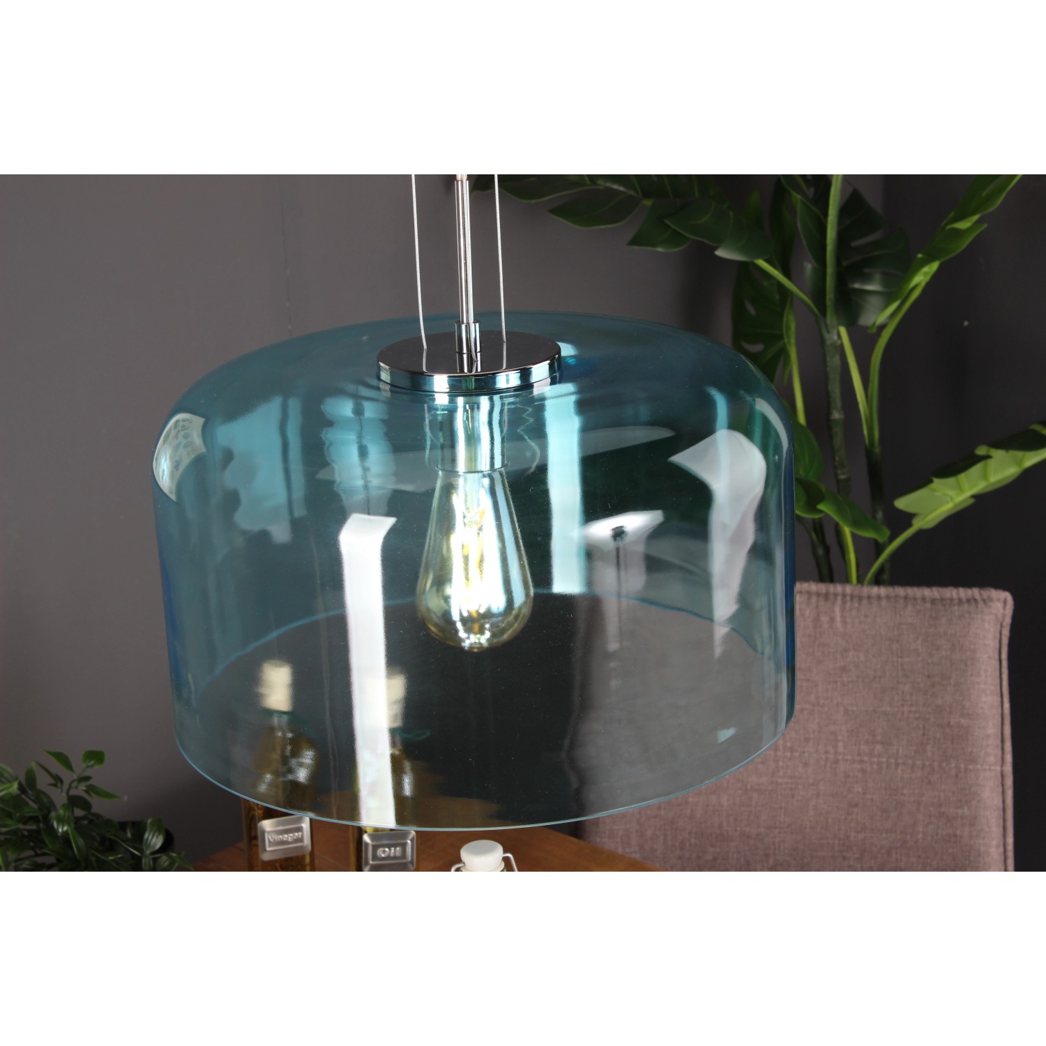 Luce Design Pendelleuchte Gibus 1 flammig Blau Ø 30 cm kaufen bei OBI