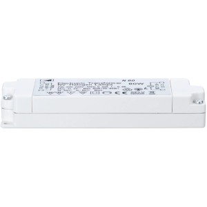 Weißer TIP Transformator elektronisch 20-80 W für Lampeninstallation.