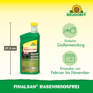 Neudorff Finalsan Rasen-Moosfrei 1l Flasche zur Moosbekämpfung im Rasen.