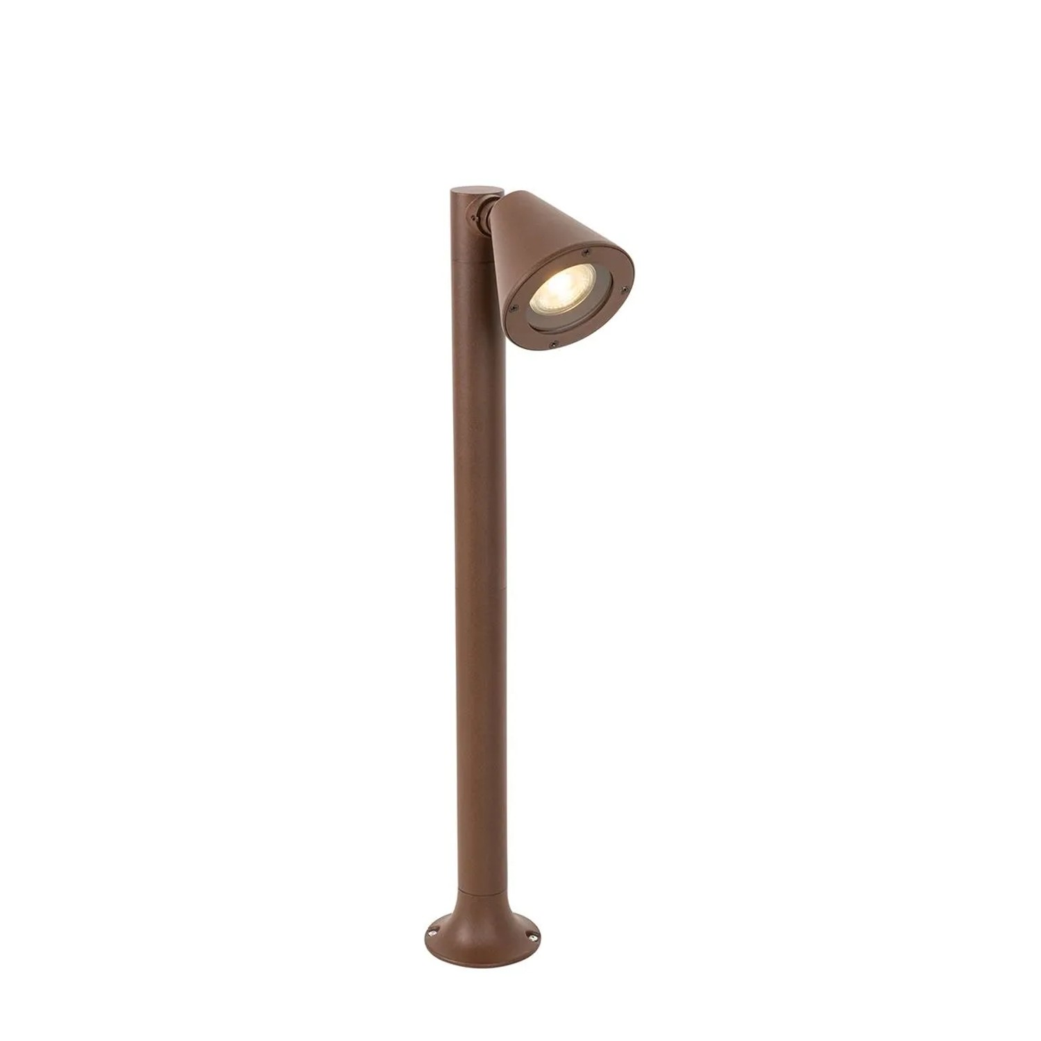 QAZQA Moderner Außenpfosten rostBraun 60 cm IP44 Verstellbar Ciara