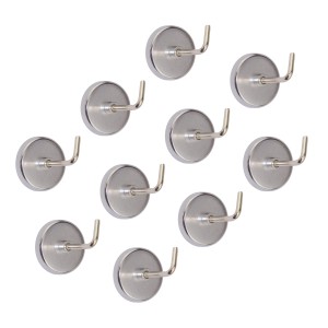 Set aus 10 Sintron Magnethaken mit Chromblende, vielseitig einsetzbar.