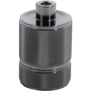 Schwarze Just Light Lampenfassung E27/60W mit gerändelter Oberfläche für Vintage-Leuchten.