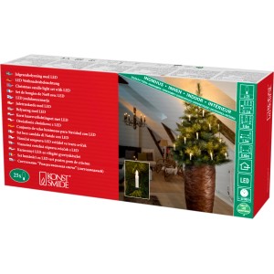Konstsmide LED Baum Lichterkette mit 25 warmweißen Topbirnen für den Innenbereich.