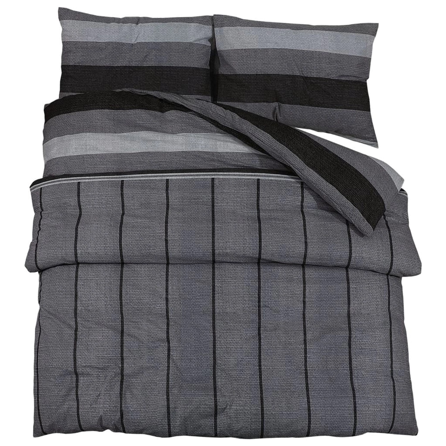vidaXL Bettwäsche-Set Dunkelgrau 220x240 cm Baumwolle 136422 günstig online kaufen