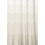 Euroshowers Duschvorhang mit Wellenmuster, beige-weiß, inklusive 12 Ringe.