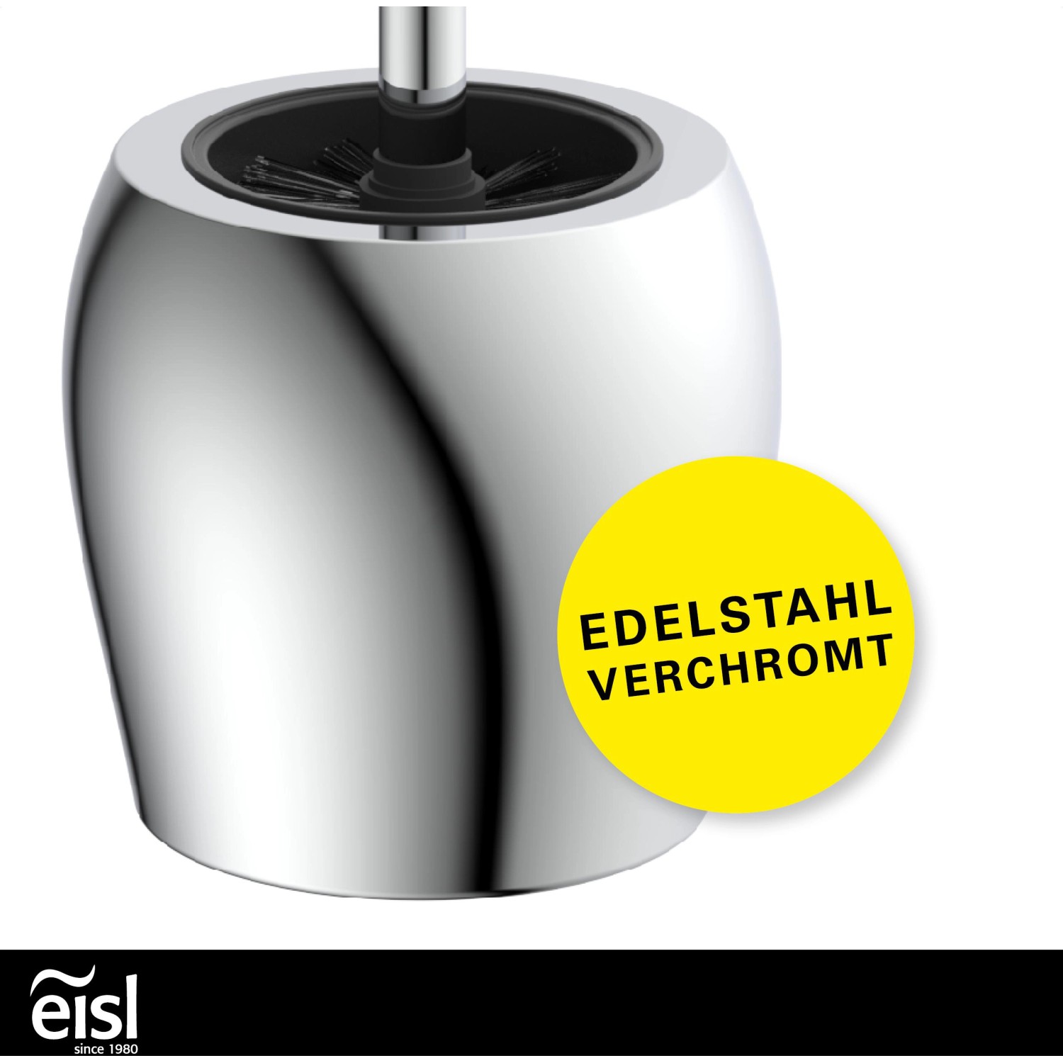 Eisl WC-Bürstenhalter, Chrom, mit auswechselbarem Bürstenkopf.