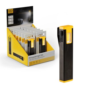 LED's Work Akku-Taschenlampe, dimmbar, 300lm, 5000K, IP54. Kompakte Arbeitsleuchte.