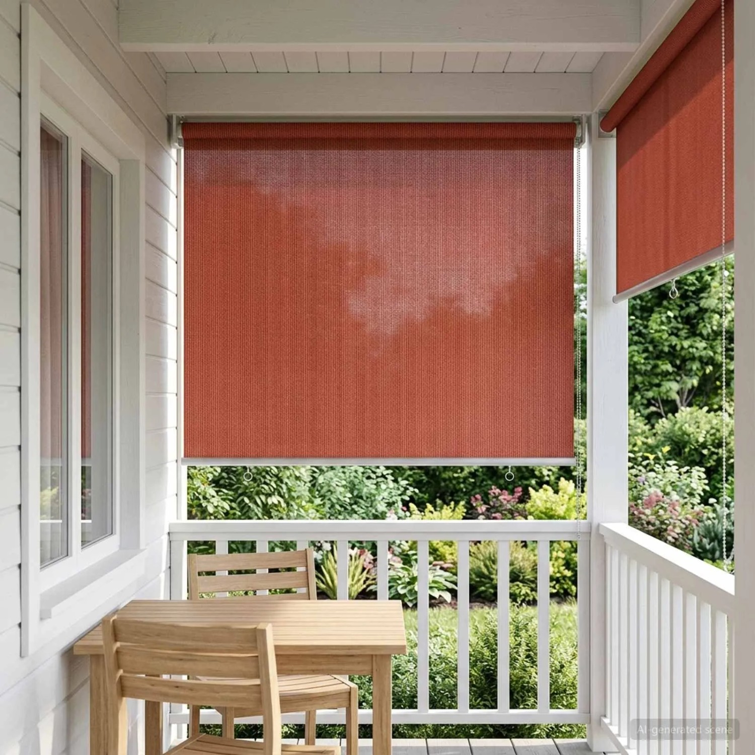vidaXL Außenrollo 90% UV-Block Terrakotta 80 x 140 cm HDPE 42035987