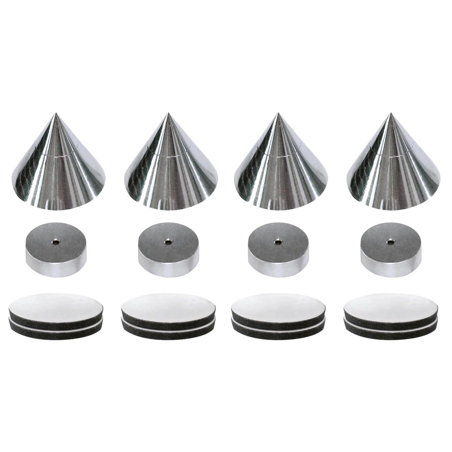 Dynavox Lautsprecher Spikes 4er Set Chrom