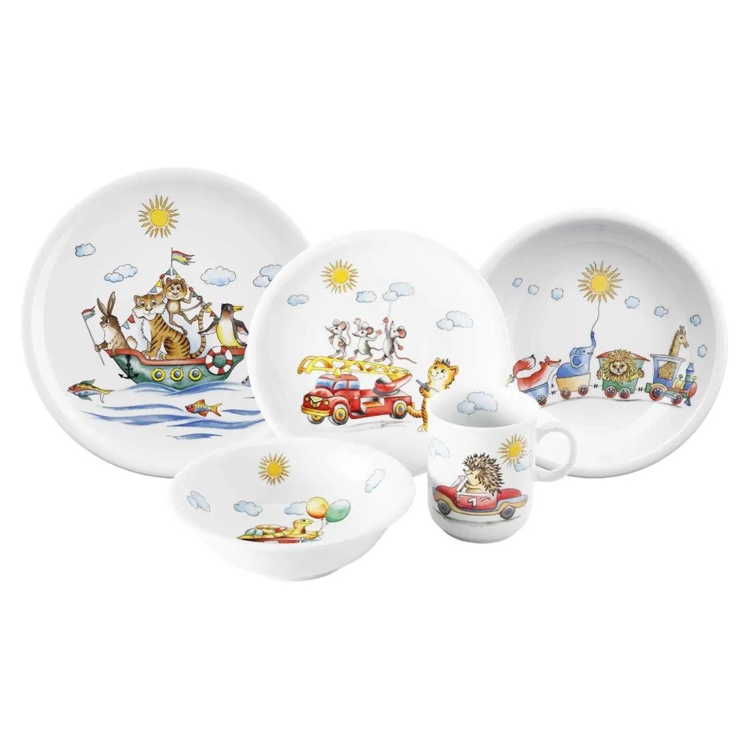Seltmann Weiden Compact Kindergeschirr Set 5-teilig Flinke Flitzer