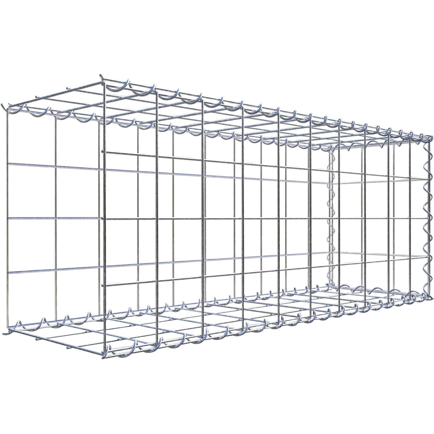 Gabiona Gabione-Anbaukorb Typ 2 40 x 100 x 30 cm Maschenw 10 x 10 cm