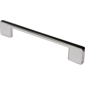 Griff 2170, Chrom-Schwarz, aus Metall für Möbel, Lochabstand 128/160 mm.