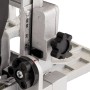 Detailaufnahme der Einhell TC-BJ 900 Flachdübelfräse mit Einstellmöglichkeiten.
