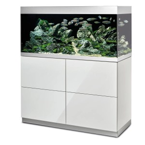 Oase Aquarium-Set HighLine Weißglas 300 Weiß 300 l