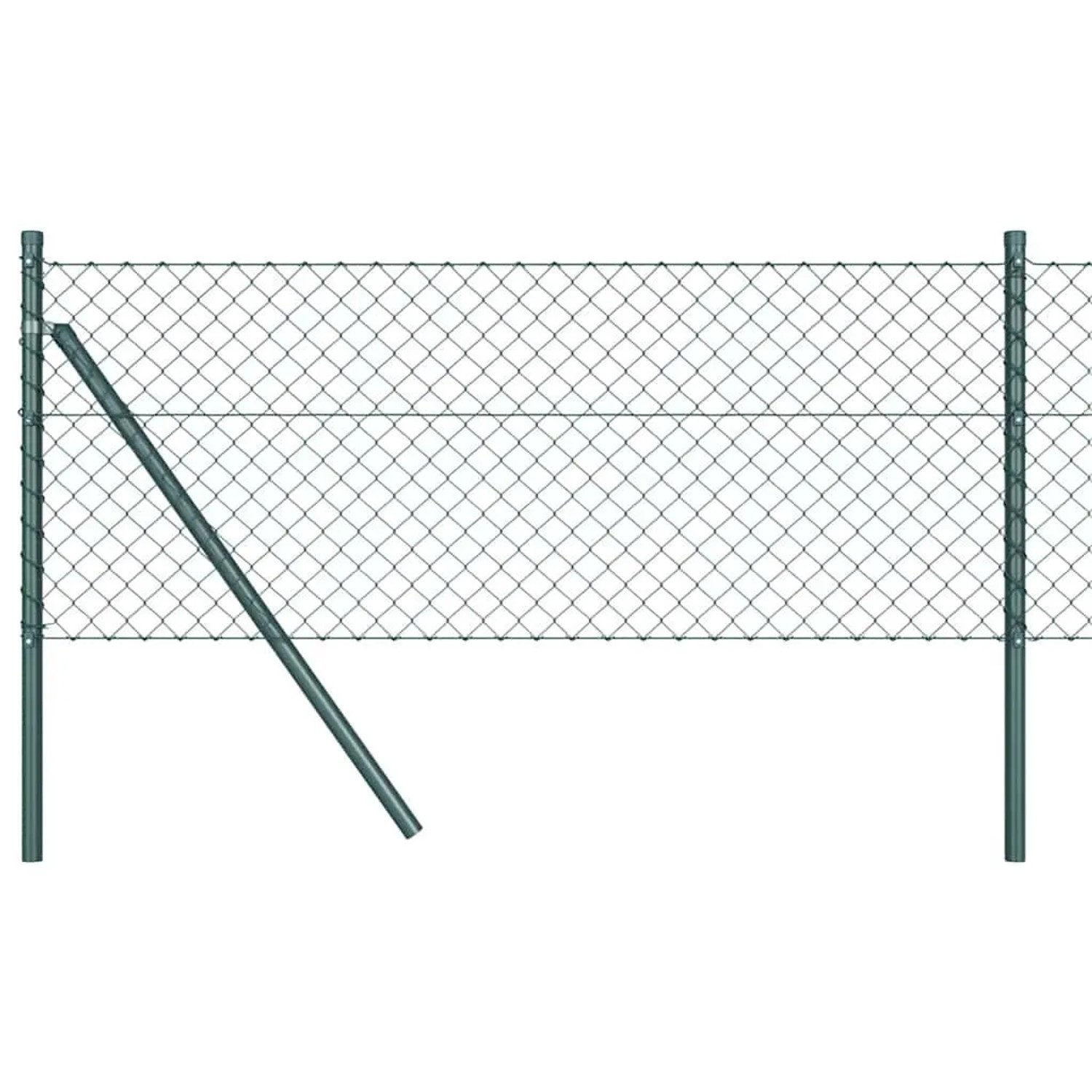 vidaXL Zaunpfosten Grün 10 x 0,6 m 40 x 40 mm Maschen Stahl und PVC 3351067 günstig online kaufen