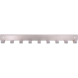 Siro Hakenleiste 1603, Metall Nickel matt, 366 mm lang mit 9 Haken.