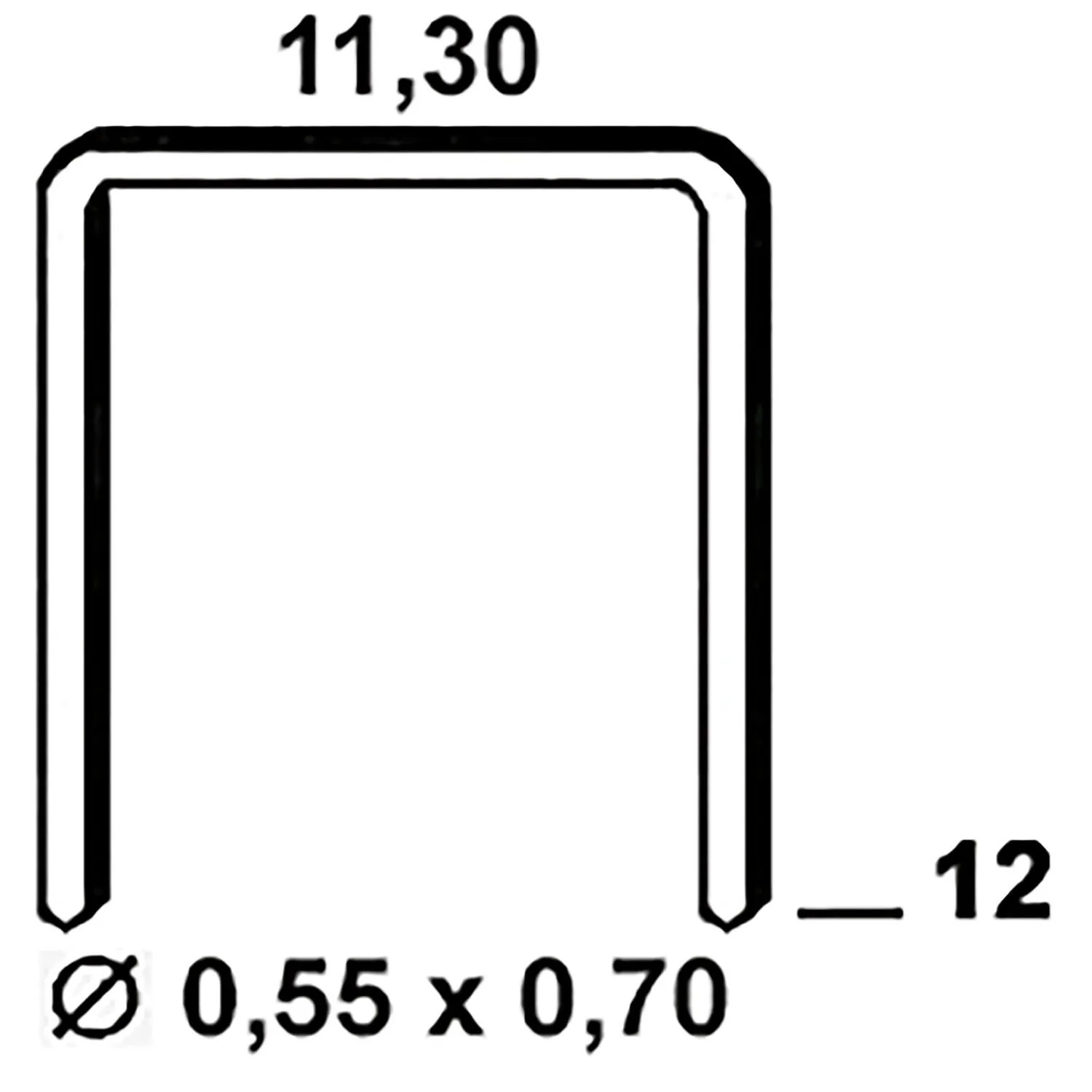 Alsafix Tackerklammern Type 53 12 mm Rückenbreite 11,3 mm Verzinkt