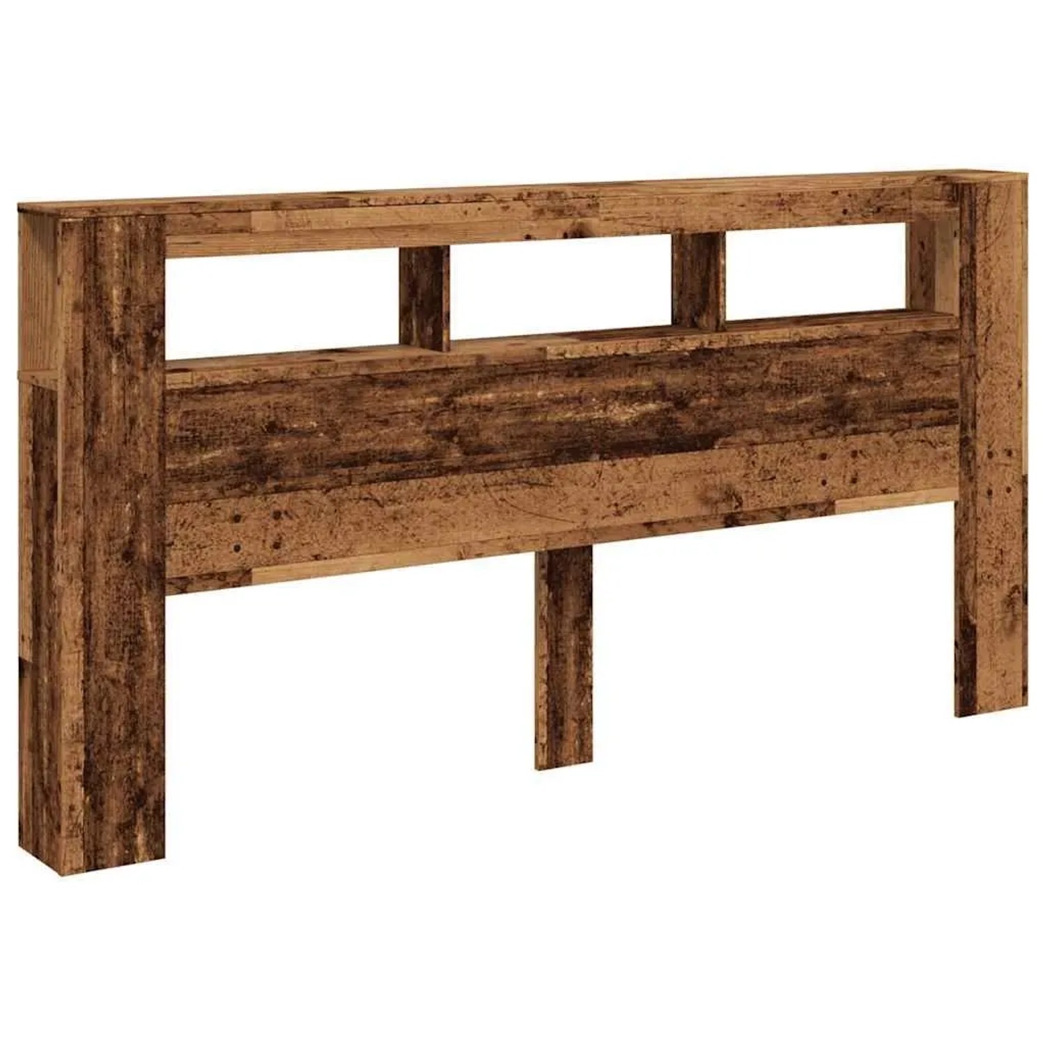 vidaXL LED-Kopfteil Altholz-Optik 200x18,5x103,5 cm Holzwerkstoff 857692