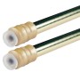 2er-Pack glänzend goldene Klemmstangen (80-120cm) mit Schraubtechnik für Gardinen.