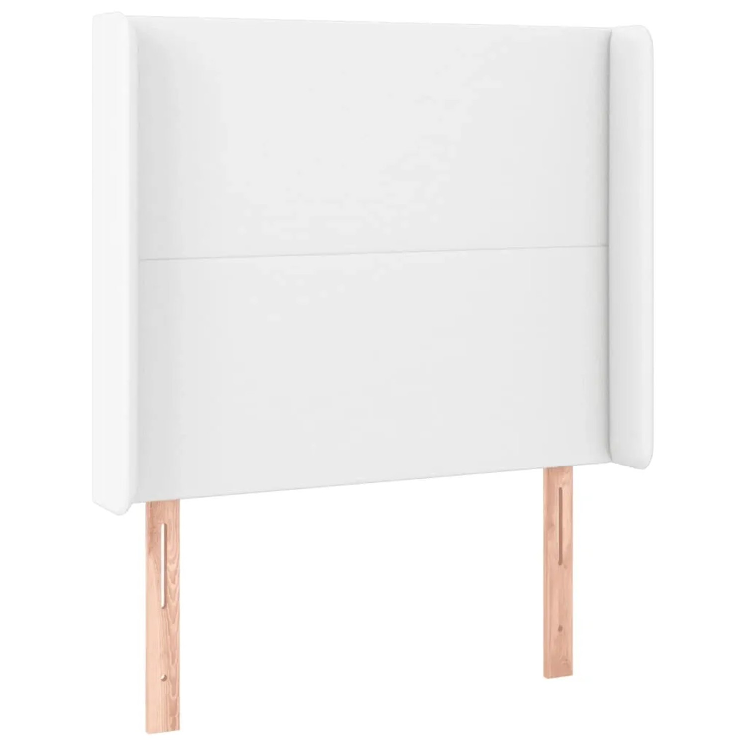 vidaXL LED Kopfteil Weiß 83x16x118/128 cm Kunstleder 3123841