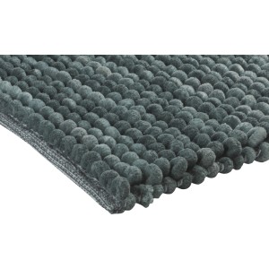 Grauer baliv Dark Wonder Badteppich (50x80cm) aus Polyester mit Noppenstruktur.