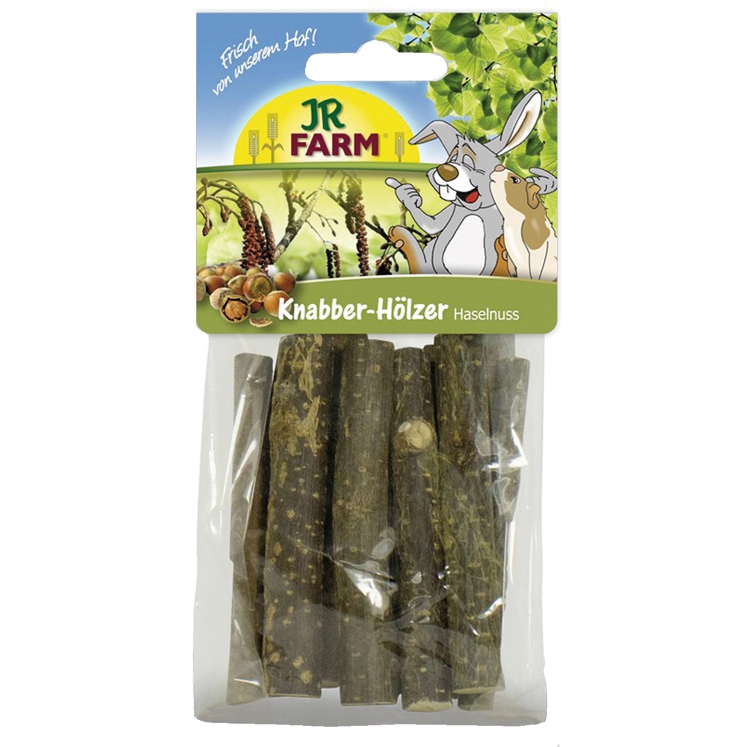 JR Farm Nager-Snacks Knabber-Hölzer Haselnuss 10 Stück