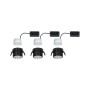 LED Einbauleuchten-Set Gil Coin, 3er, schwarz matt/Eisen, dimmbar. Deckenspots für Innenräume.