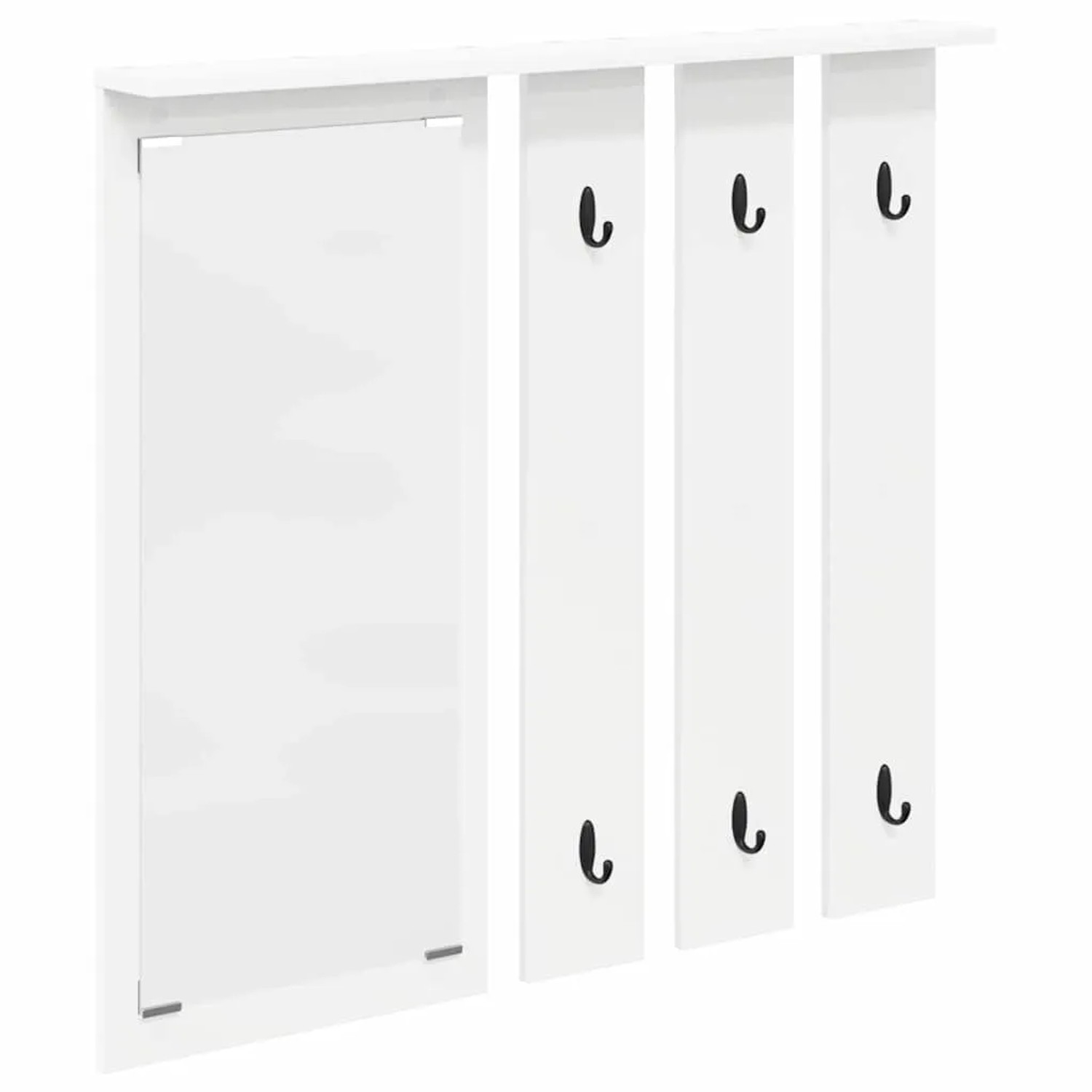 vidaXL Wandmontierter Kleiderständer mit Regal Weiß 84 x 10 x 80 cm 874491