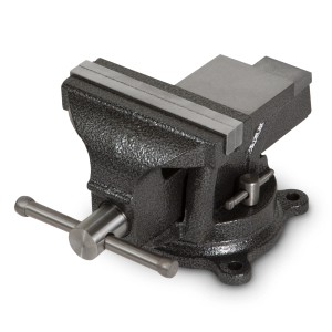 EBERTH Schraubstock, 125mm Backen, drehbar, aus Gusseisen für Werkbank & Werkstatt.