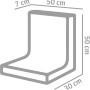Grauer Diephaus L-Stein (50x50x30x7 cm) für Einfassungen und Mauersysteme.