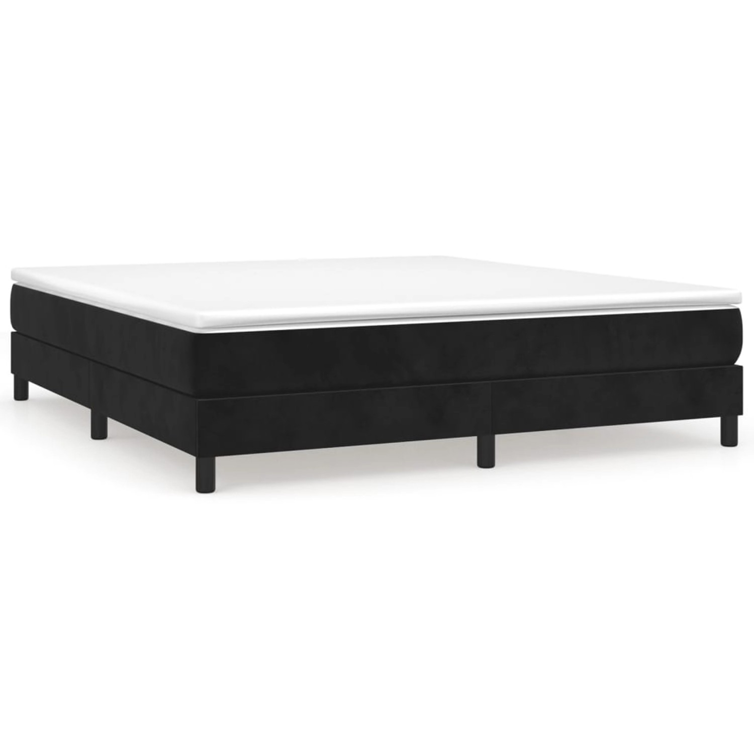 vidaXL Boxspringbett mit Matratze Schwarz 160x200 cm Samt 3144341 günstig online kaufen
