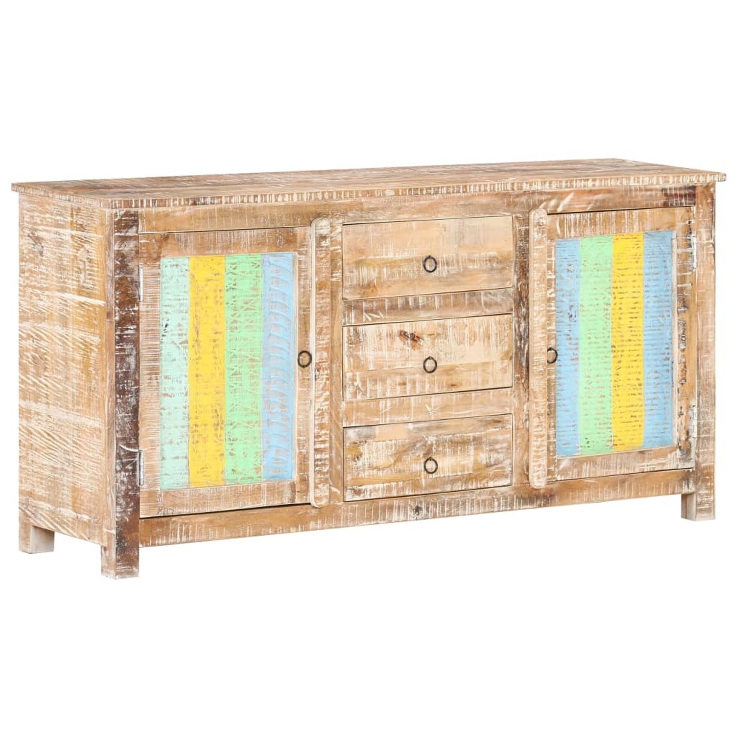 vidaXL Sideboard 151x40x75 cm Raues Akazienholz 321791