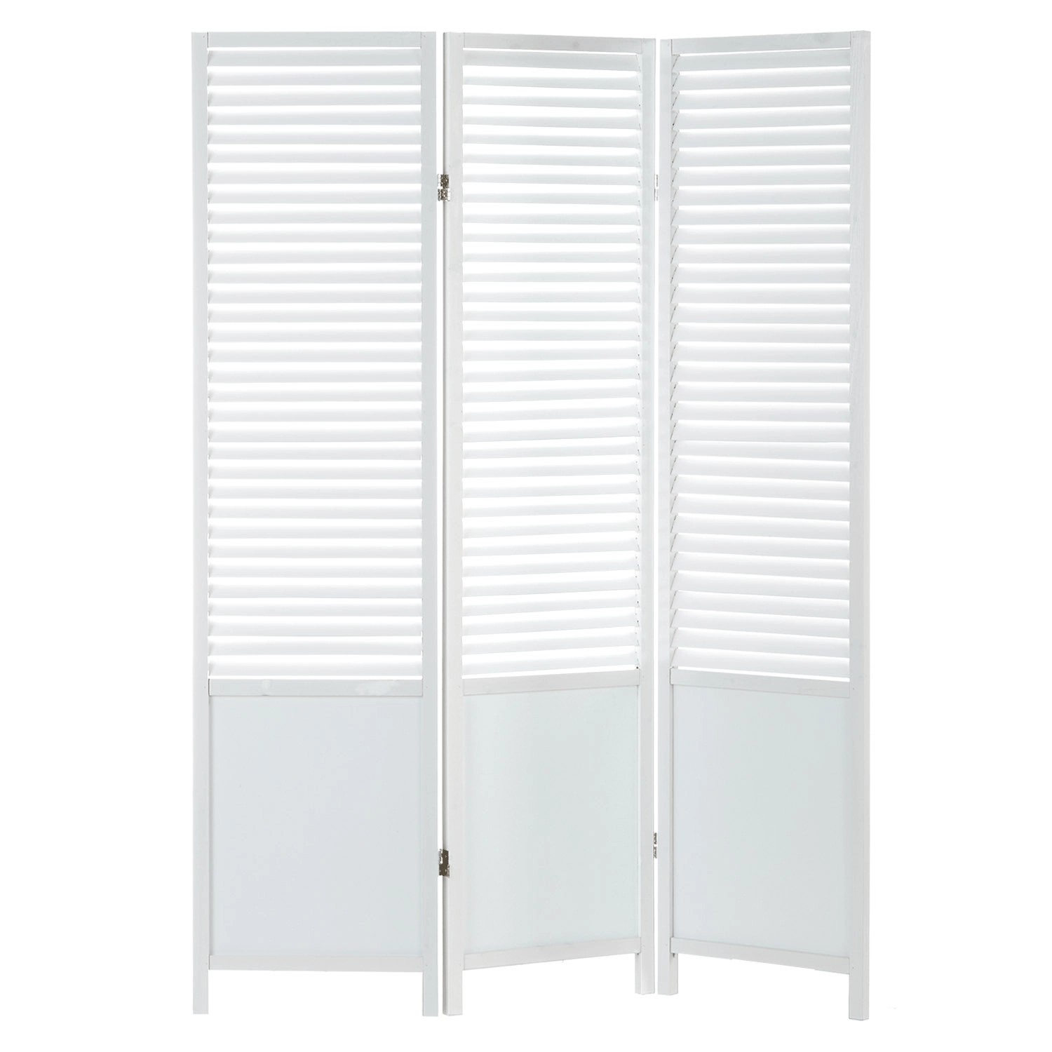 Homestyle4u 3-tlg. Paravent in Weiß 130x175 cm 892 günstig online kaufen