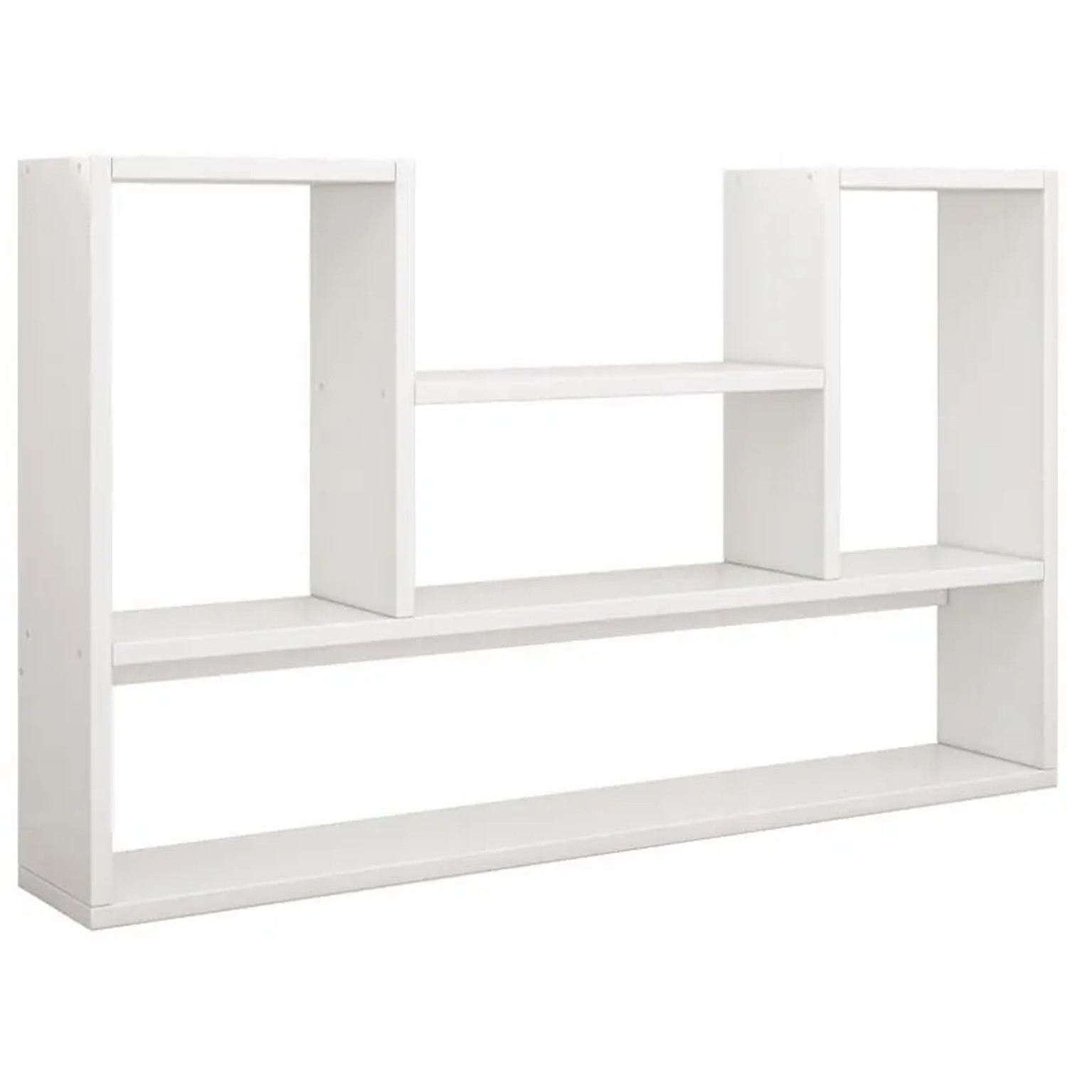 Rebiko Weißes Regal Modernes Wandregal Im Loft-stil für Bücher Offenes Wohnzimmer 100 Cm