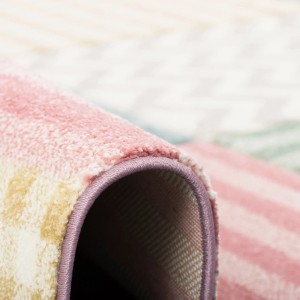 Detailansicht: Pergamon Kinderteppich Maui Sterne, bunte Kurzflor-Optik, 200x290cm.