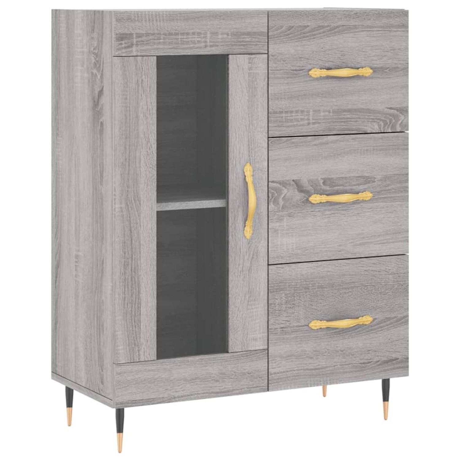 vidaXL Sideboard Grau Sonoma 69,5x34x90 cm Holzwerkstoff 828026 günstig online kaufen