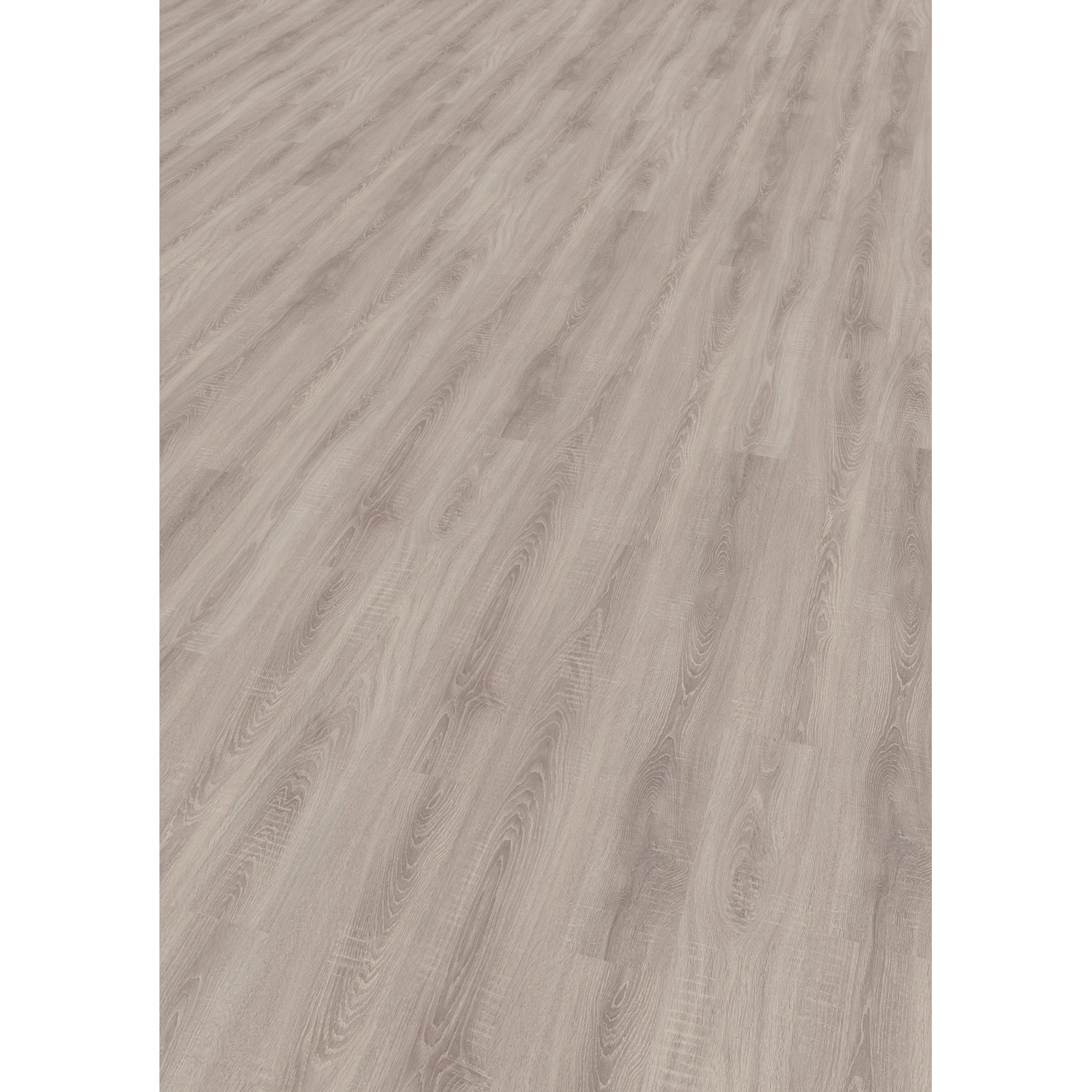 Heller Laminatboden im Eiche Altholz Design mit fühlbarer Struktur für Wohn- und Gewerberäume.
